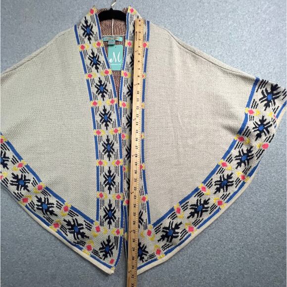 Flying Tomato Open Front Geometric Tribal Cardigan Sweater M/L - Picture 2 of 9